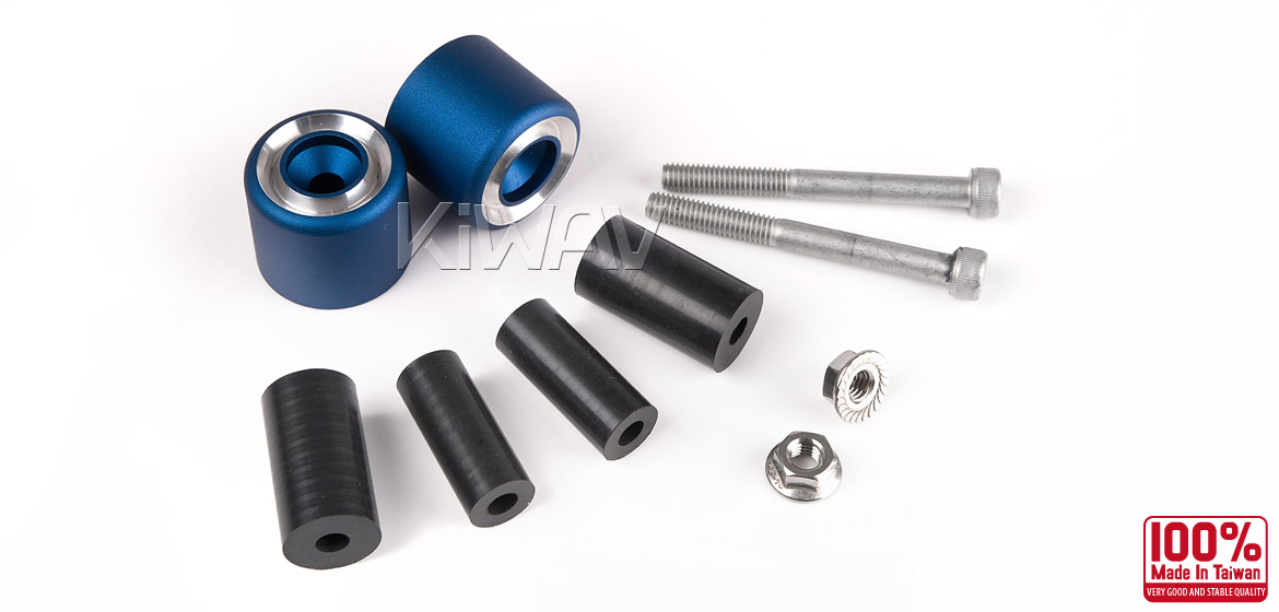 Magazi motorcycle blue CNC aluminum bar ends rubber mount universal fit 7/8inch 1inch handlebar-06