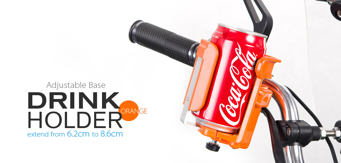 Magazi Motorcycle orange Drink Holder for Motorcycle ATV Scooter orange