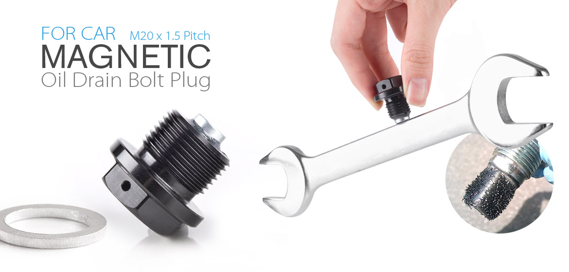 Magazi oil drain plug black M20 x P1.5 fit most SUBARU