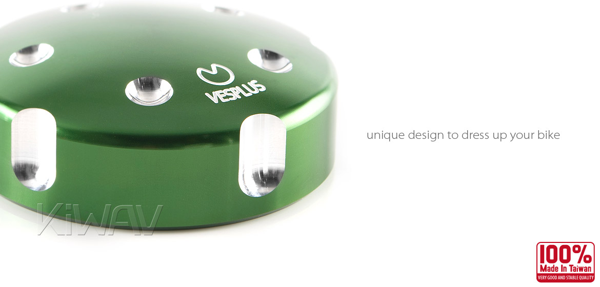 VAWiK Vespa CNC Anodizing Aluminum Alloy 6061 Oil Cap green