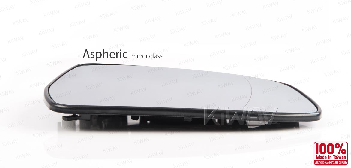 KiWAV aftermarket OEM replacement heated side mirror glass RH compatible with Ford Transit 2000-2006