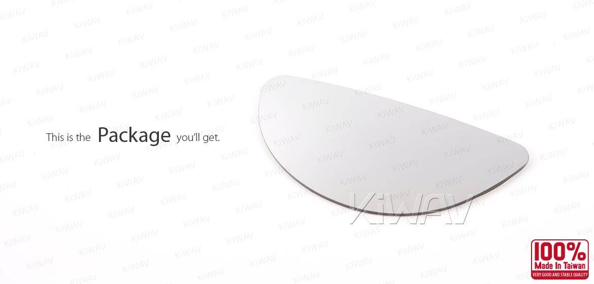 KiWAV aftermarket OEM replacement side mirror glass bottom part LH compatible with Ford Transit 2000-2006