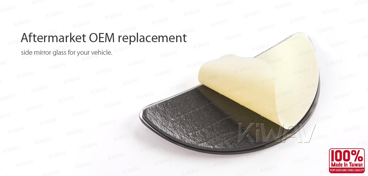 KiWAV aftermarket OEM replacement side mirror glass bottom part RH compatible with Ford Transit 2000-2006