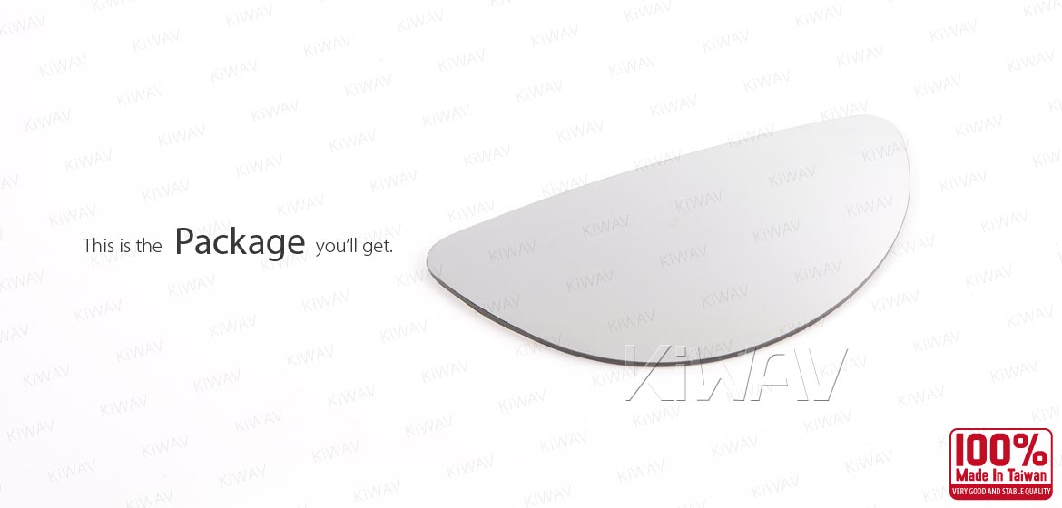 KiWAV aftermarket OEM replacement side mirror glass bottom part RH compatible with Ford Transit 2000-2006