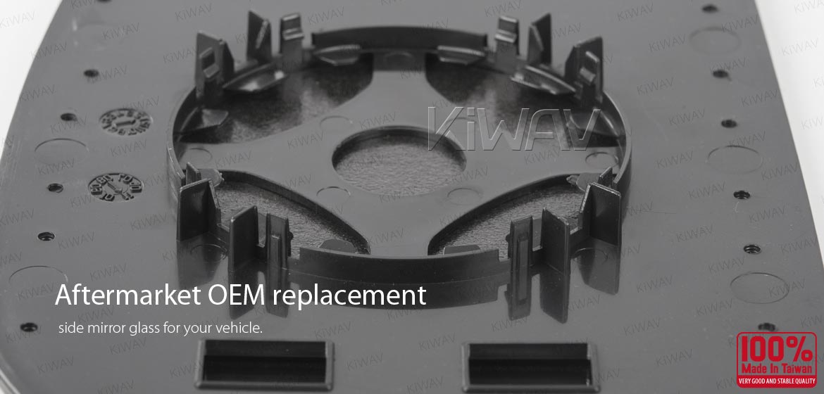 KiWAV aftermarket OEM replacement side mirror glass upper part LH compatible with Ford Transit 2000-2006