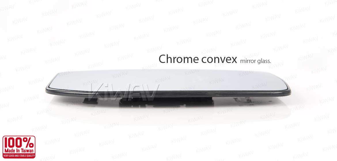 KiWAV aftermarket OEM replacement side mirror glass upper part LH compatible with Ford Transit 2000-2006