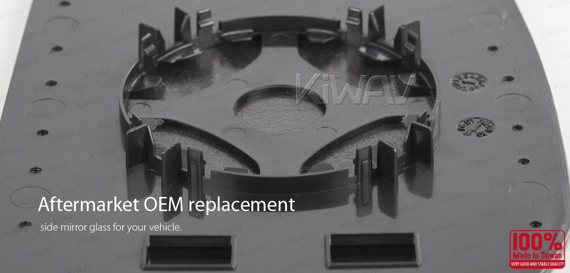 KiWAV aftermarket OEM replacement side mirror glass upper part RH compatible with Ford Transit 2000-2006