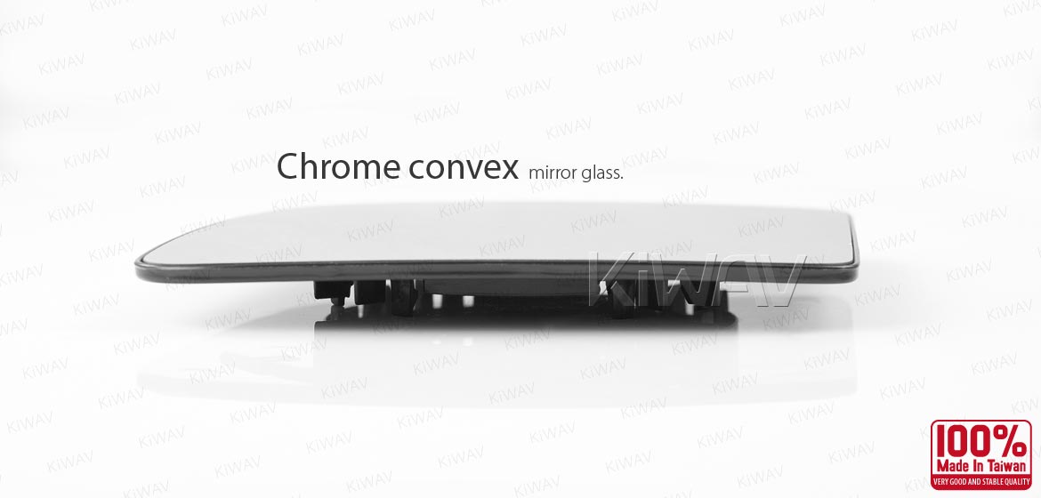 KiWAV aftermarket OEM replacement side mirror glass upper part RH compatible with Ford Transit Connect (Tourneo) 2002-2013
