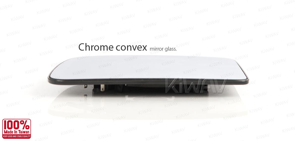 KiWAV aftermarket OEM replacement heated side mirror glass upper part RH compatible with Ford Transit Connect (Tourneo) 2002-2013