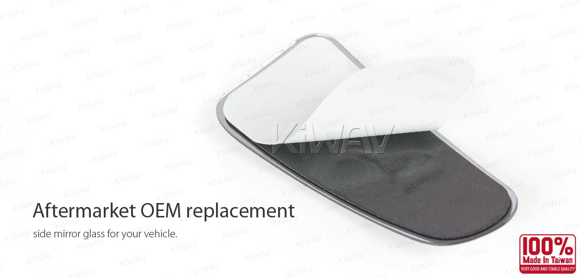 KiWAV aftermarket OEM replacement side mirror glass upper part LH compatible with Ford Transit Tourneo Custom (TTF) 2012~
