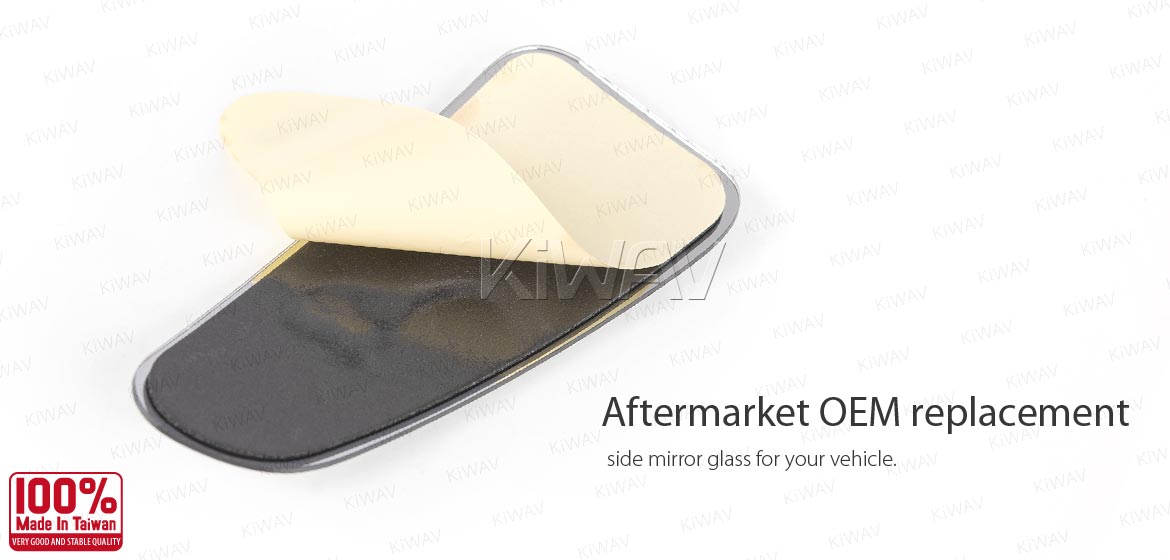 KiWAV aftermarket OEM replacement side mirror glass upper part RH compatible with Ford Transit Tourneo Custom (TTF) 2012~