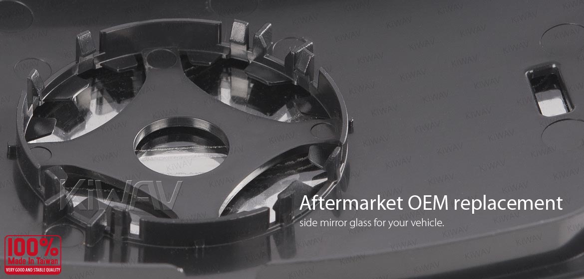 KiWAV aftermarket OEM replacement side mirror bottom part glass RH compatible with Ford Transit TTG MK8