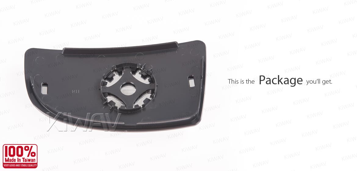 KiWAV aftermarket OEM replacement side mirror bottom part glass RH compatible with Ford Transit TTG MK8