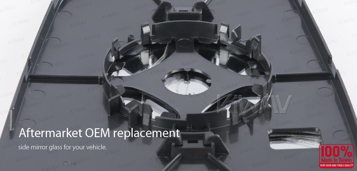KiWAV aftermarket OEM replacement heated side mirror glass upper part RH compatible with Ford Transit TTG MK8 