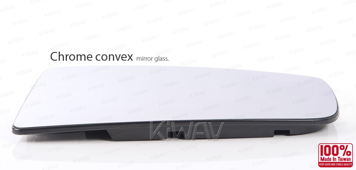 KiWAV aftermarket OEM replacement heated side mirror glass upper part RH compatible with Ford Transit TTG MK8 