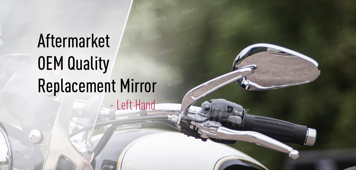 KiWAV OEM replacement mirrors FA260 for Triumph cruisers left hand