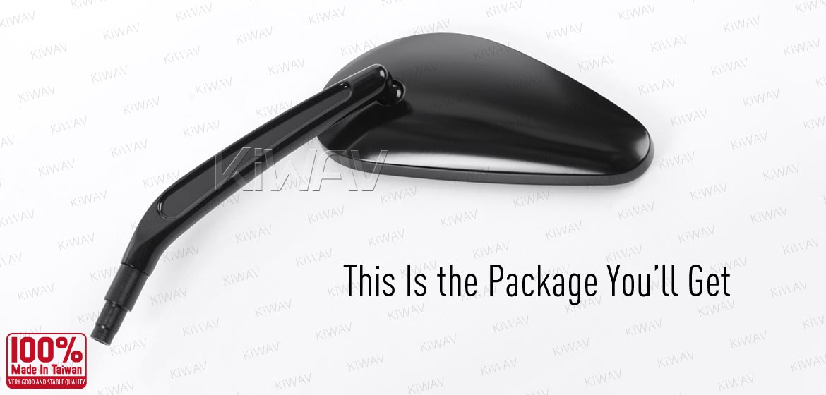 KiWAV OEM replacement mirrors FA260B for Triumph cruisers left hand