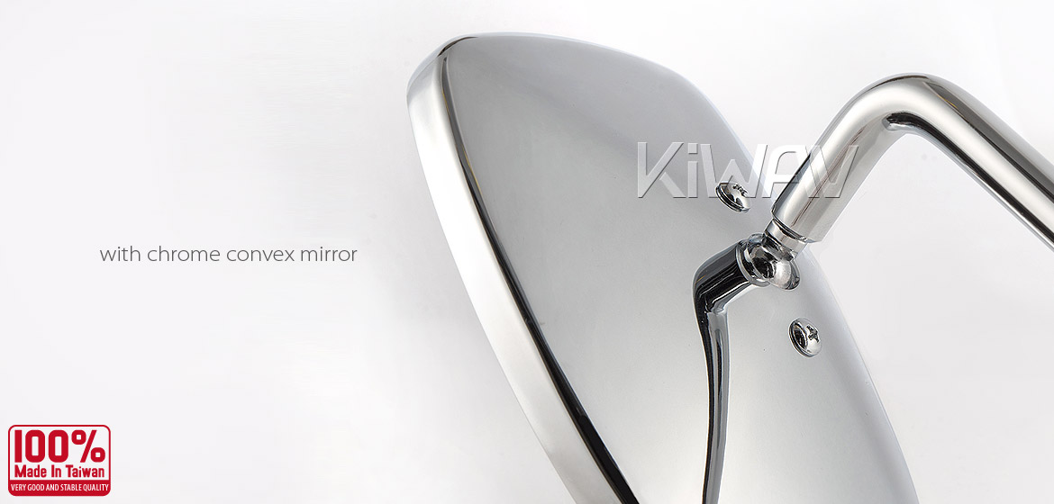 square OEM spec mirror THREADLESS chrome FA265 fits Vespa S 50 125