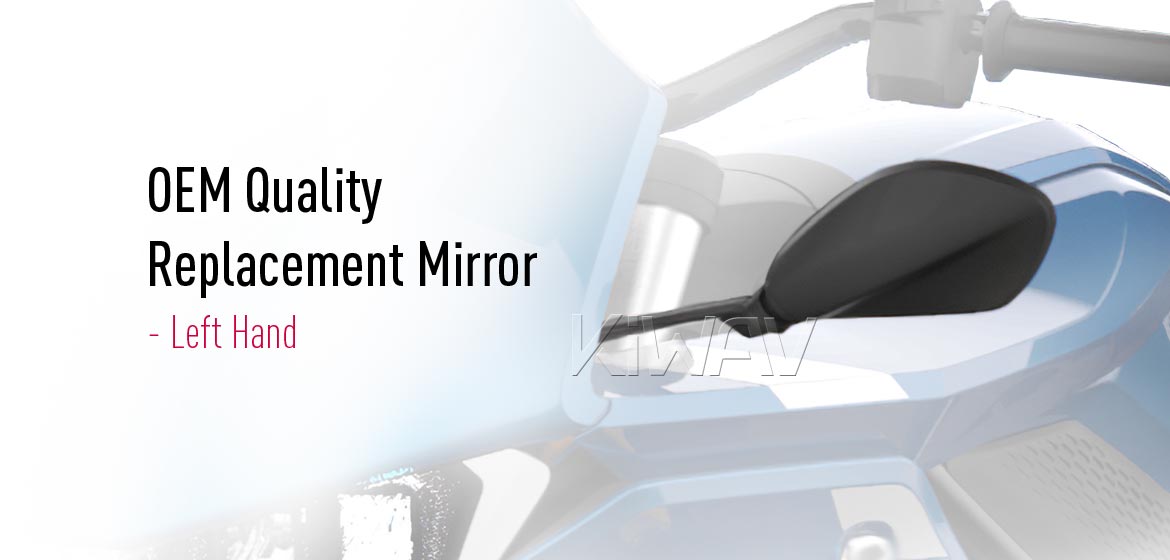KiWAV OEM replacement mirror left hand LH compatible for Zero SR/S 2020~