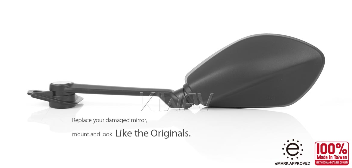 KiWAV OEM replacement mirror left hand LH compatible for Zero SR/S 2020~