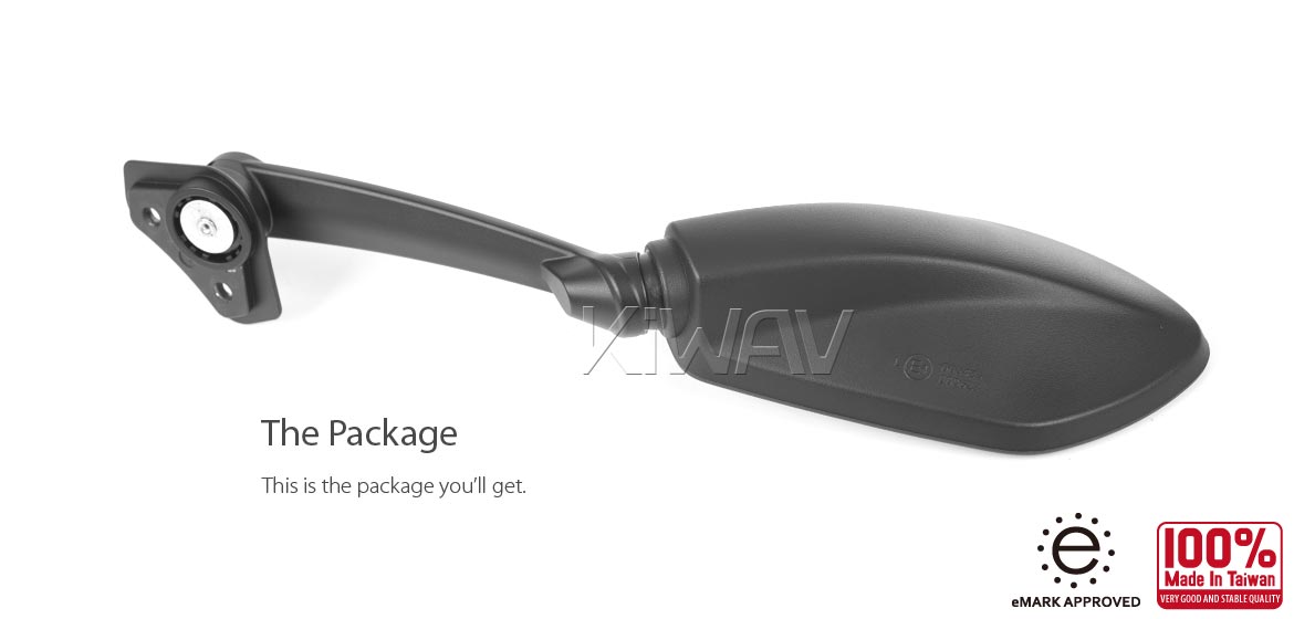 KiWAV OEM replacement mirror left hand LH compatible for Zero SR/S 2020~