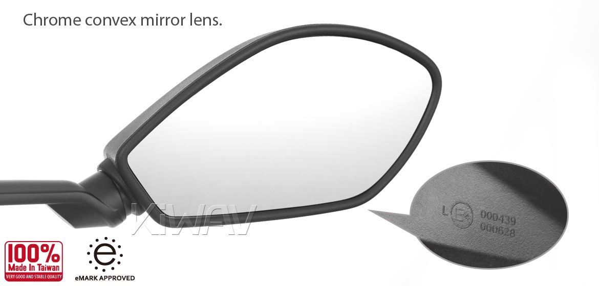 KiWAV OEM replacement mirror right hand RH compatible for Zero SR/S 2020~