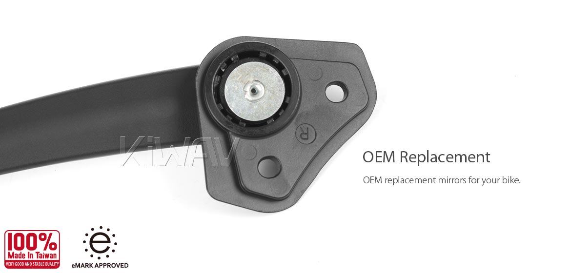 KiWAV OEM replacement mirror right hand RH compatible for Zero SR/S 2020~