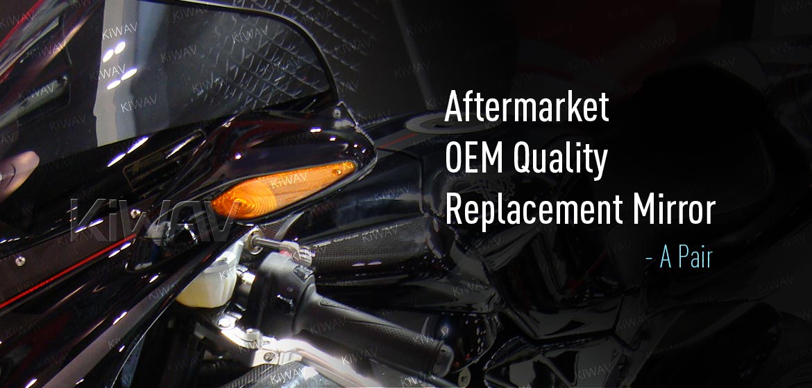 KiWAV OEM quality replacement mirror FA-46 for MV Agusta F4 1000R black with turn signal