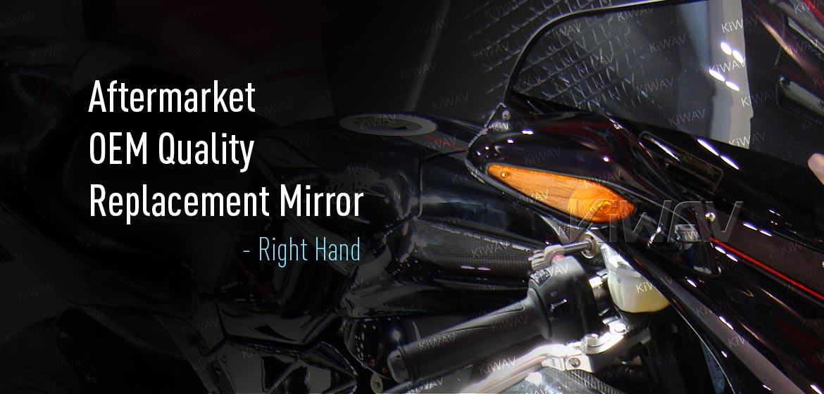 KiWAV OEM quality replacement mirror FA-46 for MV Agusta F4 1000R black with turn signal