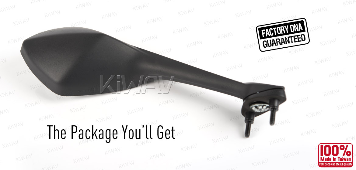 KiWAV OEM quality replacement mirror FA-936 for Triumph DAYTONA black