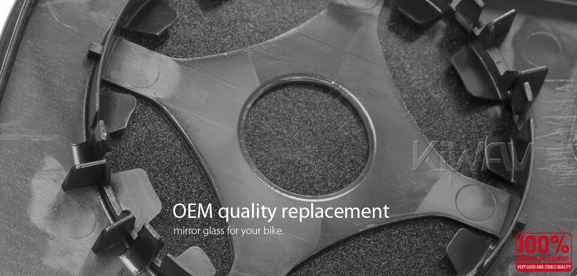 KiWAV aftermarket OEM replacement mirror glass a pair compatible for BMW R 900 RT, R 1200 RT 05~09