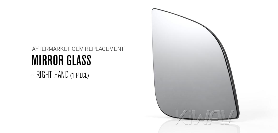 KiWAV aftermarket OEM replacement mirror glass right hand RH compatible for BMW R 900 RT, R 1200 RT 05~09