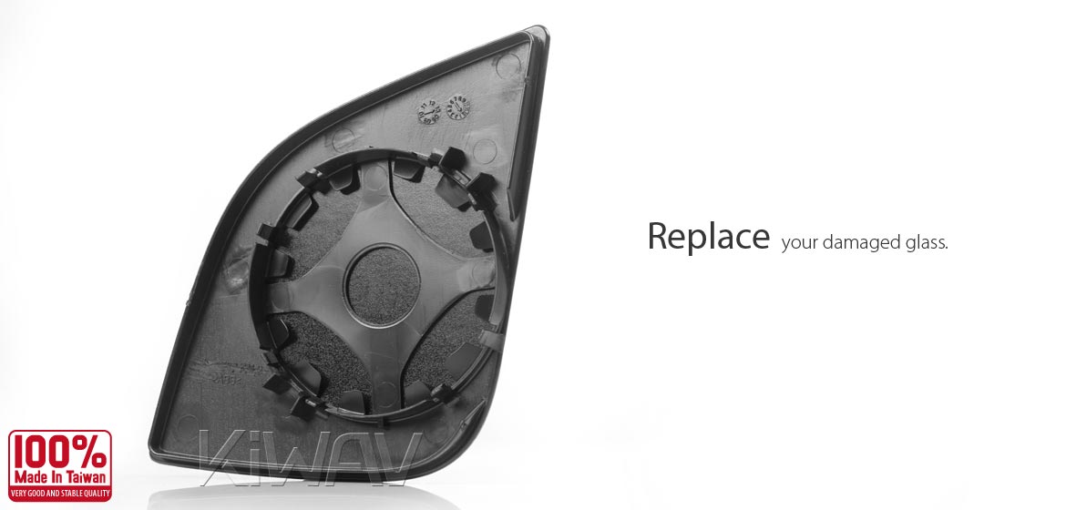 KiWAV aftermarket OEM replacement mirror glass a pair compatible for BMW R 900 RT, R 1200 RT 05~09