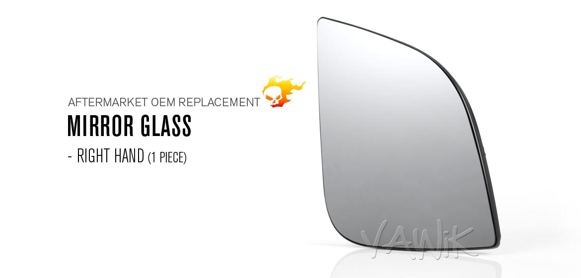 VAWiK aftermarket OEM replacement mirror glass right hand RH compatible for BMW R 900 RT, R 1200 RT 05~09