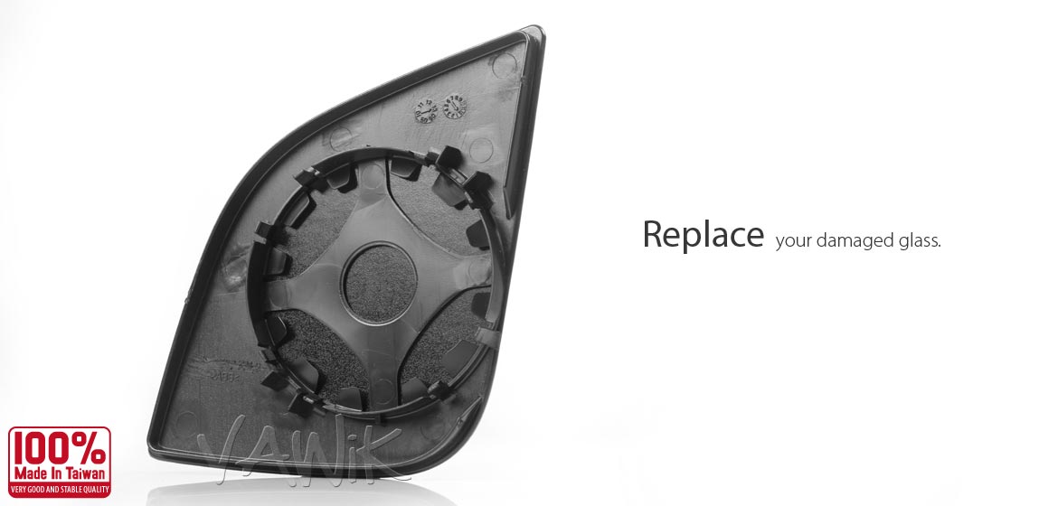 VAWiK aftermarket OEM replacement mirror glass right hand RH compatible for BMW R 900 RT, R 1200 RT 05~09