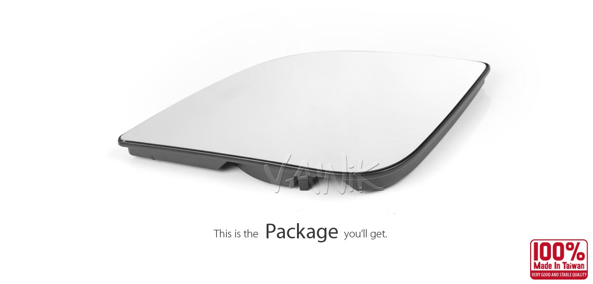 VAWiK aftermarket OEM replacement mirror glass right hand RH compatible for BMW R 900 RT, R 1200 RT 05~09