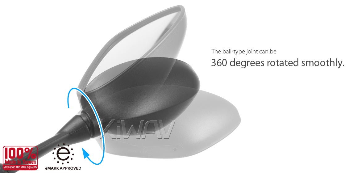 KiWAV OEM replacement mirror a pair compatible for BMW HP4 11~14 S1000RR 08~18