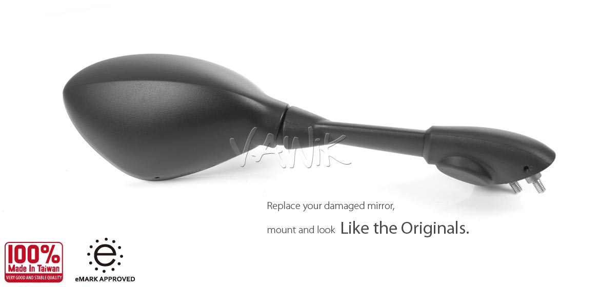 VAWiK OEM replacement mirror right hand RH compatible for BMW HP4 11~14 S1000RR 08~18