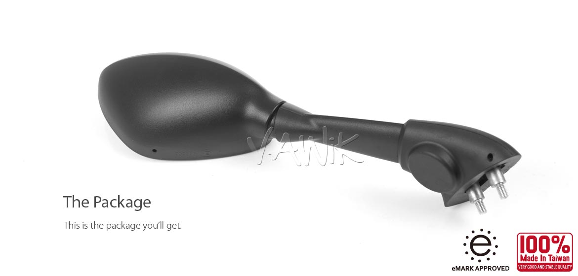 VAWiK OEM replacement mirror right hand RH compatible for BMW HP4 11~14 S1000RR 08~18