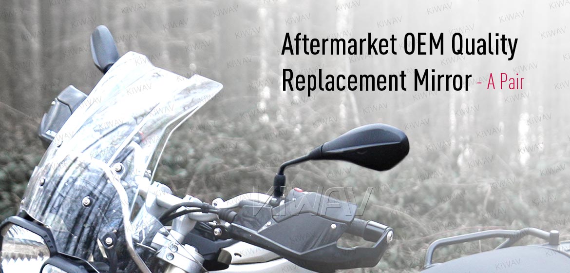 KiWAV OEM quality replacement mirror FB-277-5 for BMW R1200GS black