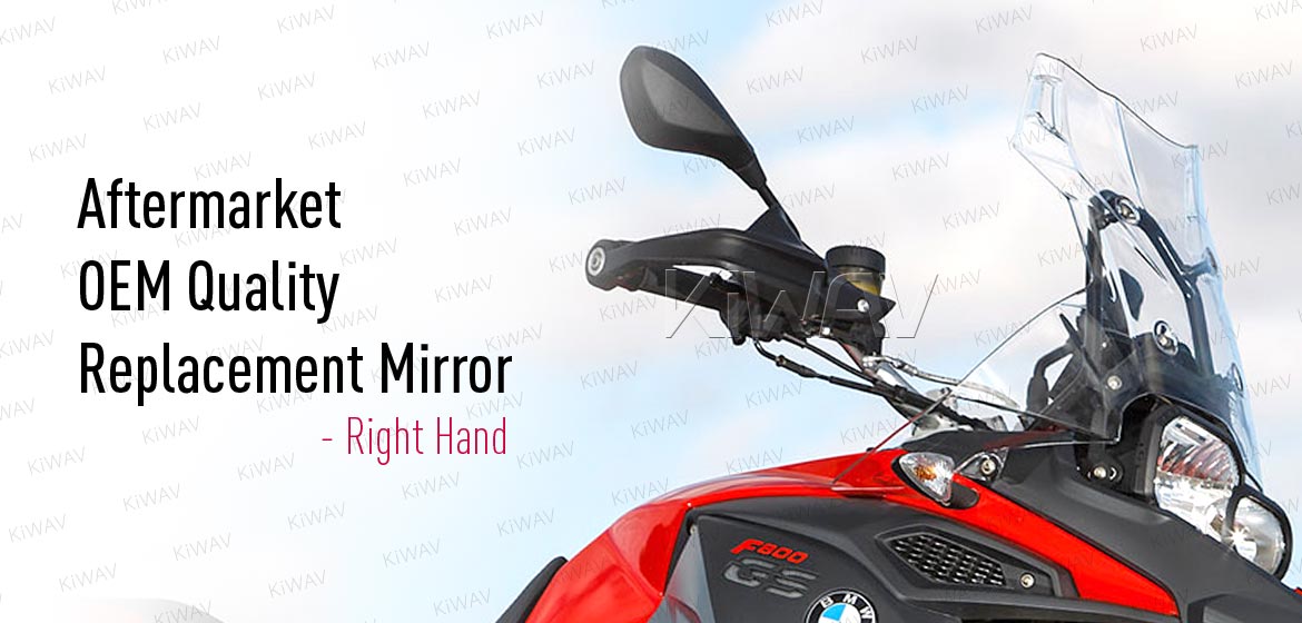 KiWAV OEM quality replacement mirror FB-277-5 for BMW R1200GS black