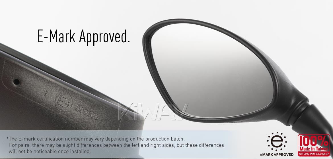 KiWAV OEM replacement mirrors FB324 for BMW R 1200 RS (14'-) both hand