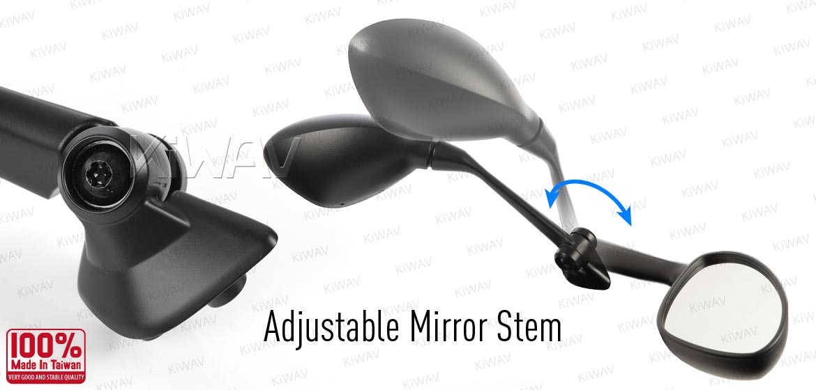 KiWAV OEM replacement mirrors FB324 for BMW R 1200 RS (14'-) right hand