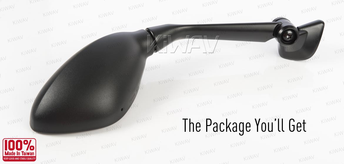 KiWAV OEM replacement mirrors FB324 for BMW R 1200 RS (14'-) right hand