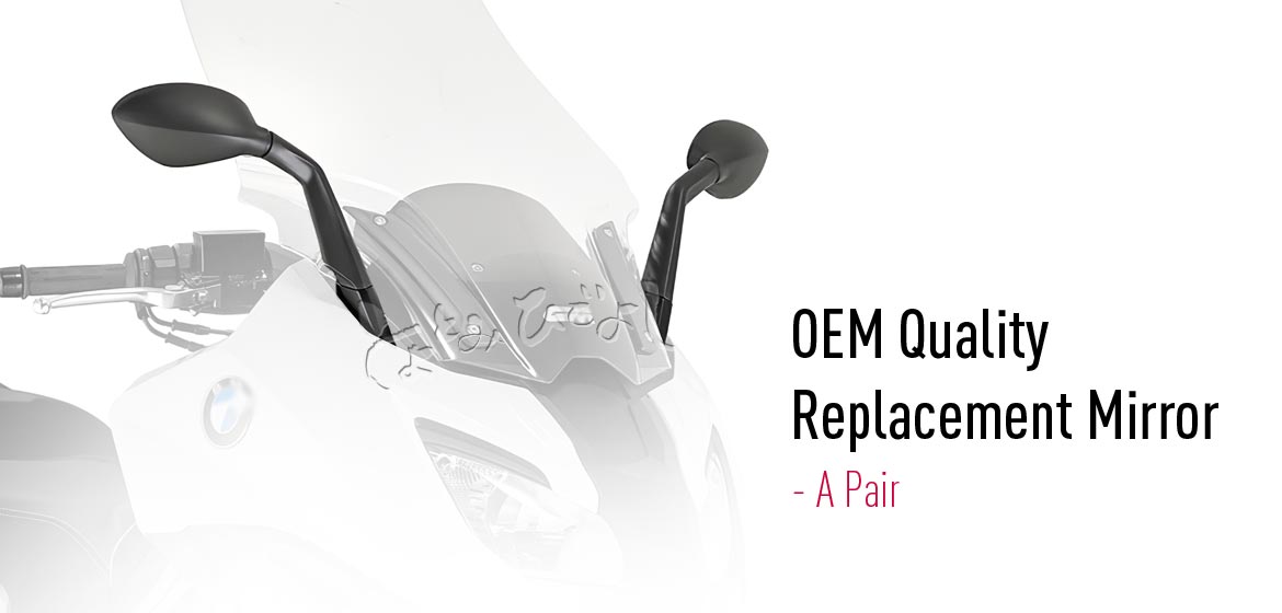 Toyotomi OEM replacement mirror a pair compatible for BMW C600/C650 Sport 11~20