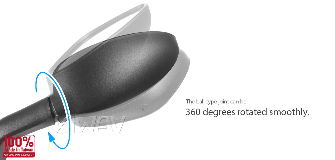 KiWAV OEM replacement mirror left hand LH compatible for BMW C600/C650 Sport 11~20