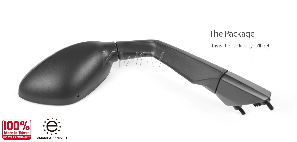 KiWAV OEM replacement mirror right hand RH compatible for BMW C600/C650 Sport 11~20