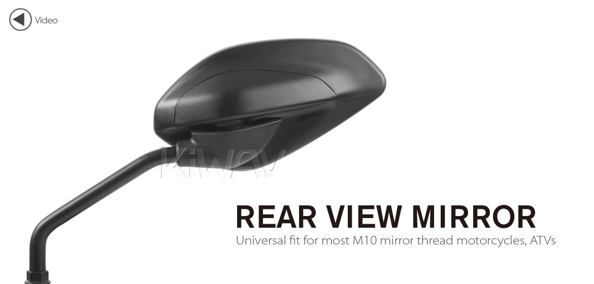 KiWAV rear view mirror universal fit for most M10 mirror thread motorcycles, ATVs, a left-hand a piece