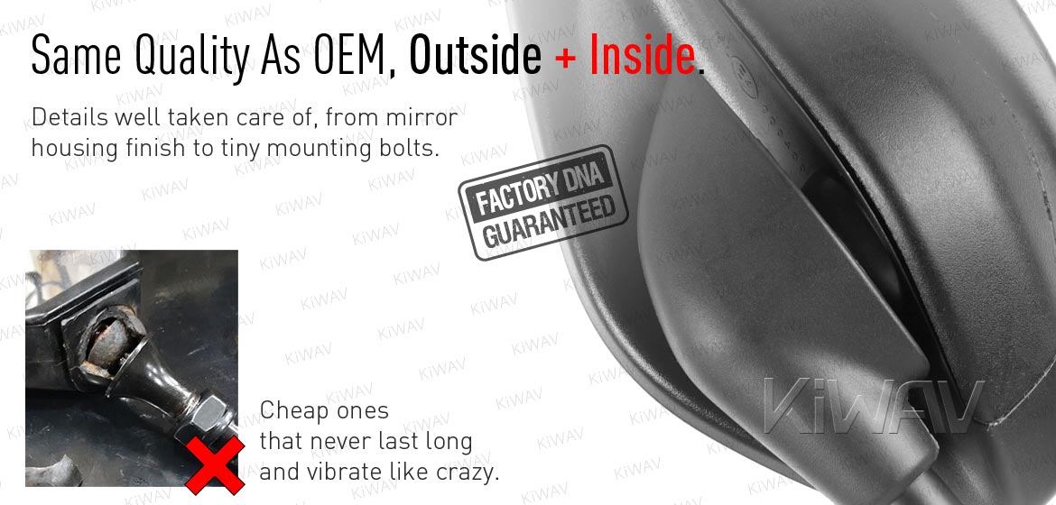 KiWAV OEM replacement mirror FD320-2M for Ducati Scrambler 800 (15'-) right hand