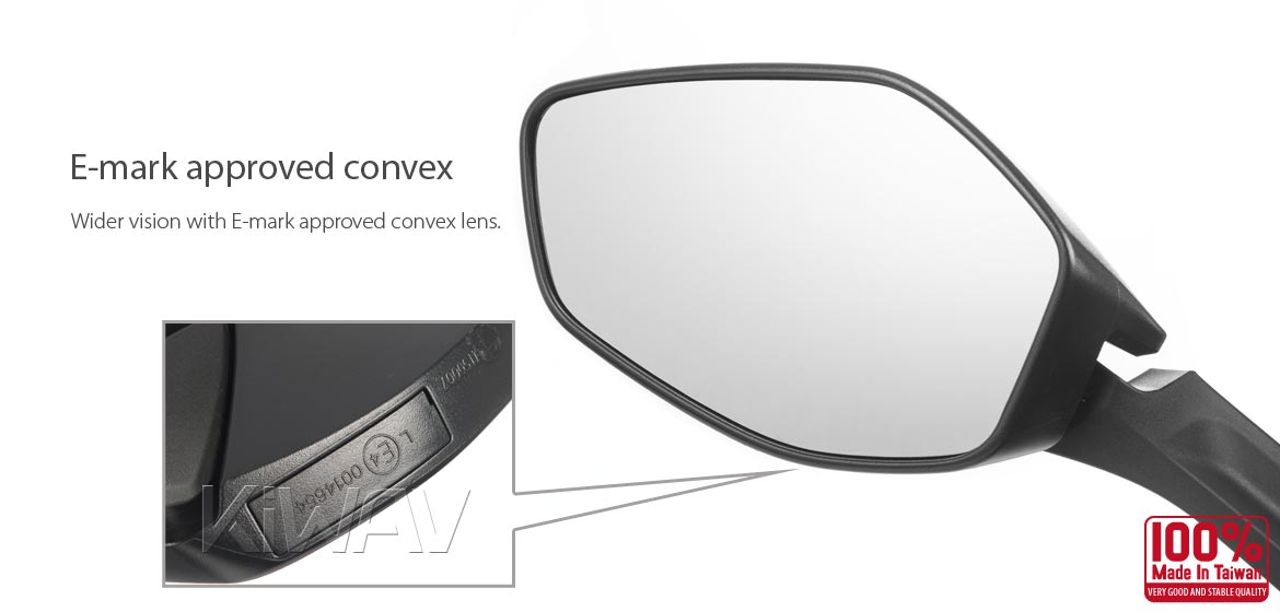 KiWAV OEM replacement mirror glass a pair compatible for Ducati Multistrada 1200 2015~2017